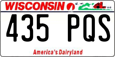 WI license plate 435PQS