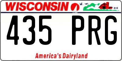 WI license plate 435PRG