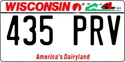 WI license plate 435PRV
