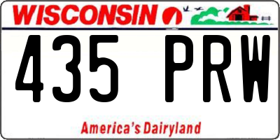 WI license plate 435PRW