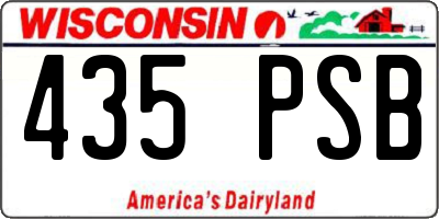 WI license plate 435PSB