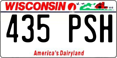 WI license plate 435PSH