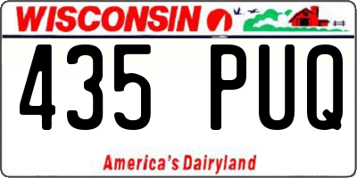 WI license plate 435PUQ