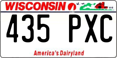 WI license plate 435PXC