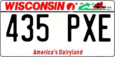 WI license plate 435PXE