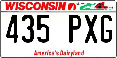 WI license plate 435PXG