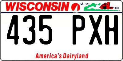 WI license plate 435PXH