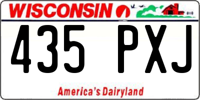 WI license plate 435PXJ