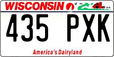 WI license plate 435PXK