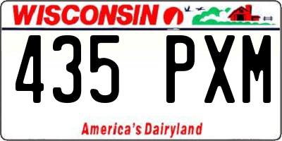 WI license plate 435PXM