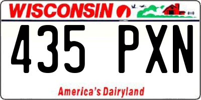 WI license plate 435PXN