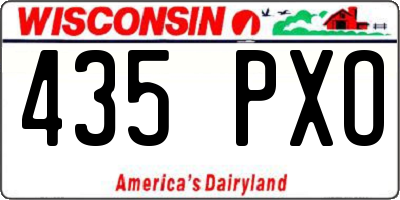 WI license plate 435PXO