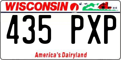 WI license plate 435PXP