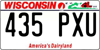 WI license plate 435PXU