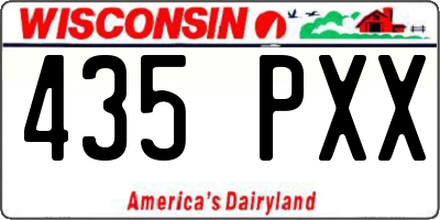WI license plate 435PXX