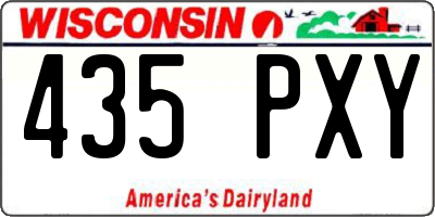 WI license plate 435PXY