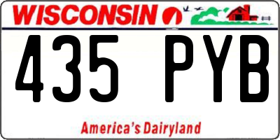 WI license plate 435PYB