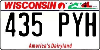 WI license plate 435PYH