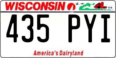 WI license plate 435PYI
