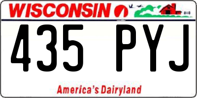 WI license plate 435PYJ