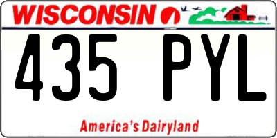 WI license plate 435PYL