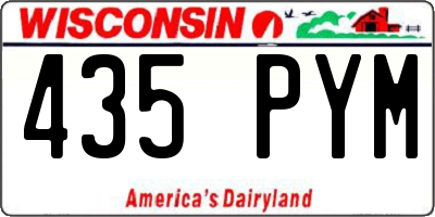 WI license plate 435PYM