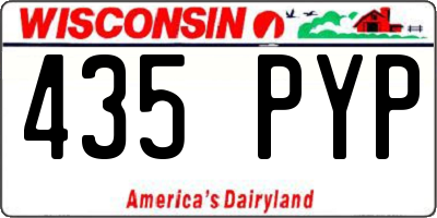 WI license plate 435PYP