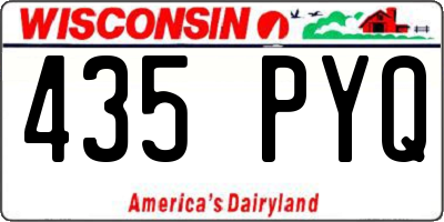WI license plate 435PYQ