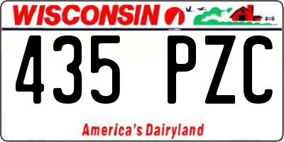 WI license plate 435PZC