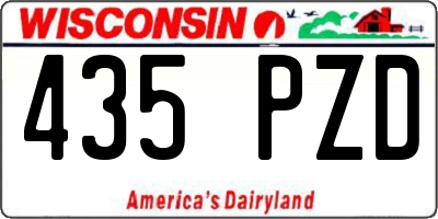 WI license plate 435PZD
