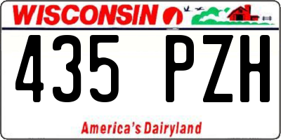 WI license plate 435PZH