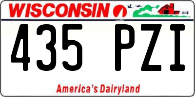 WI license plate 435PZI