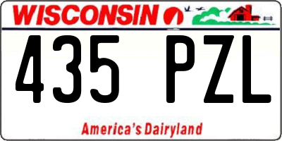WI license plate 435PZL