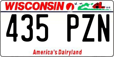 WI license plate 435PZN