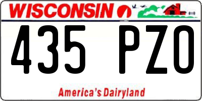WI license plate 435PZO