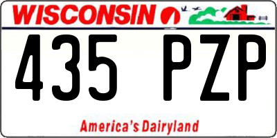 WI license plate 435PZP