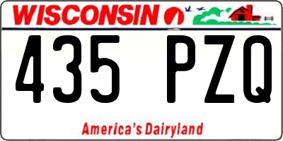 WI license plate 435PZQ