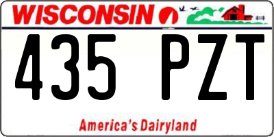 WI license plate 435PZT