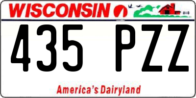 WI license plate 435PZZ