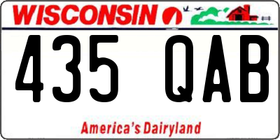 WI license plate 435QAB