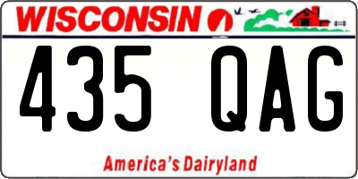 WI license plate 435QAG