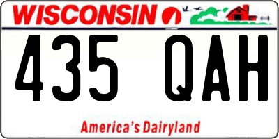 WI license plate 435QAH