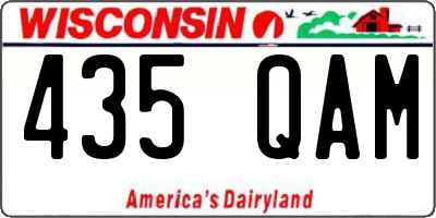 WI license plate 435QAM