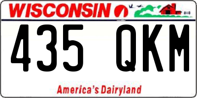 WI license plate 435QKM