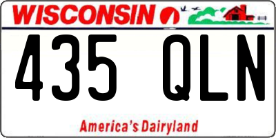 WI license plate 435QLN