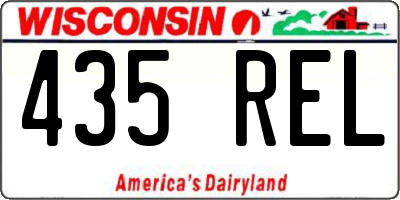 WI license plate 435REL
