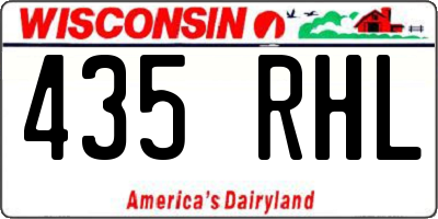 WI license plate 435RHL