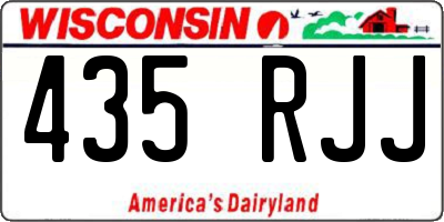WI license plate 435RJJ