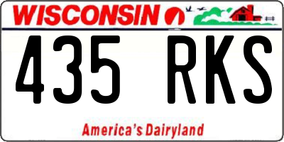 WI license plate 435RKS