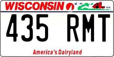 WI license plate 435RMT